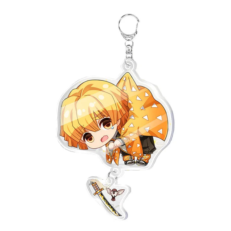 Demon Slayer doll toy Kimetsu No Yaiba Blade of Ghost Keychain Acrylic Pendant Car Key Chain Fans kids Xmas Gift Anime Jewelry Beauty World Shop