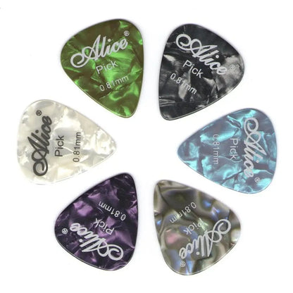 Alice Guitar Picks 6pcs Celluloid Mediator Thickness 0.46 0.71 0.81 0.96 1.20 1.50mm Electric Acoustic Guitar Accessories Beauty World Shop