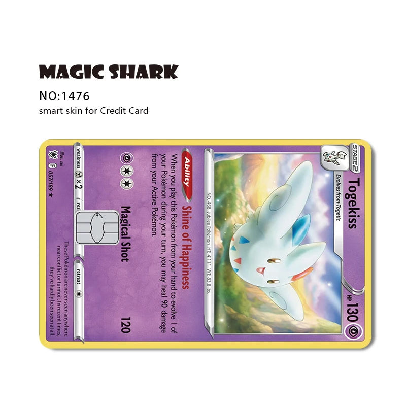 2025 New Pokemons Charizard Blastoise Bulbasaur Eevee Metwo Sticker Film Skin Cover for Credit Debit Card Beauty World Shop