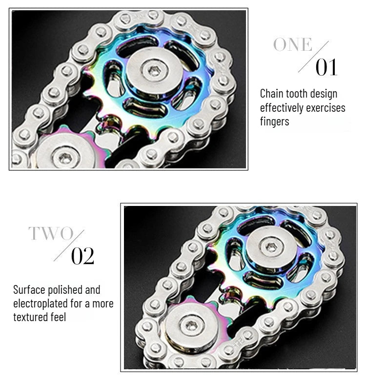 Metal Fidget Spinner Office Desk Toy Stress Relief Gears Hand Spinner for Adults desk decoration home decor Relieve stress relax Beauty World Shop