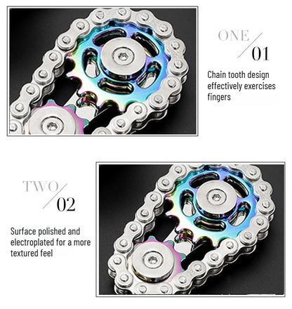 Metal Fidget Spinner Office Desk Toy Stress Relief Gears Hand Spinner for Adults desk decoration home decor Relieve stress relax Beauty World Shop