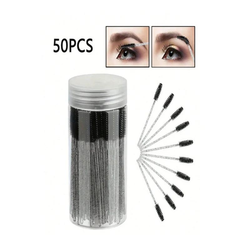 50/100pcs For Eyelash Extension Makeup Disposable Eyelash Brushes Spoolies Micro Lash Mascara Wands Combs Wholesale Beauty World Shop