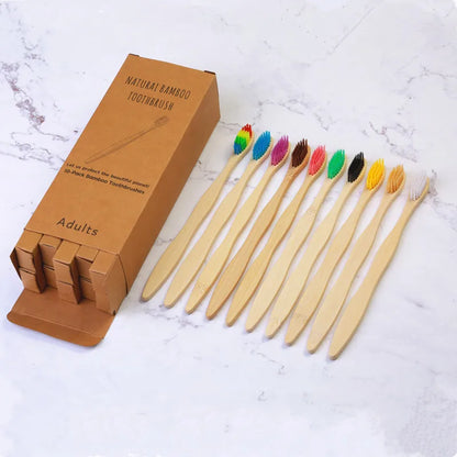 10/20/50/100/150Pcs Disposable adult bamboo soft bristled toothbrush wooden toothbrush clean mouth reusable for home and hotel Beauty World Shop