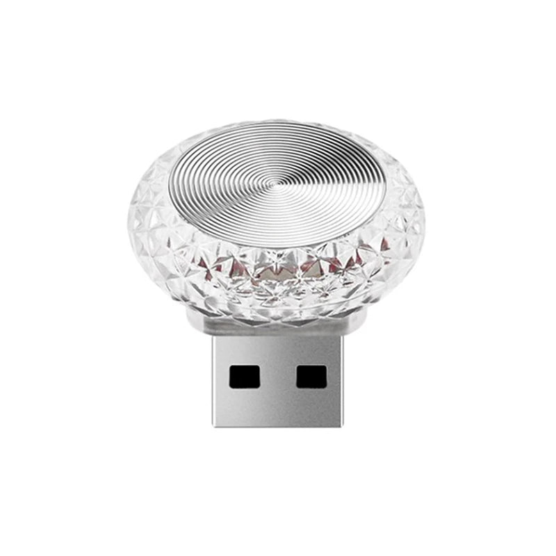 Portable Car USB Ambient Light Mini LED Decorative Atmosphere Lamps For Auto Interior Environment Light Computer Light Plug Play Beauty World Shop