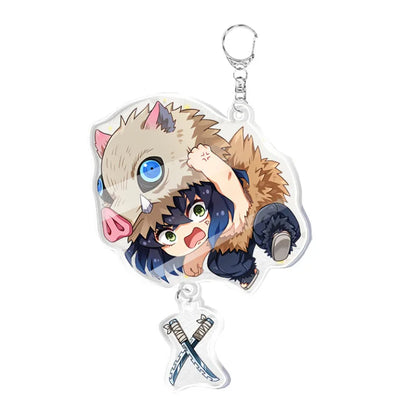 Demon Slayer doll toy Kimetsu No Yaiba Blade of Ghost Keychain Acrylic Pendant Car Key Chain Fans kids Xmas Gift Anime Jewelry Beauty World Shop