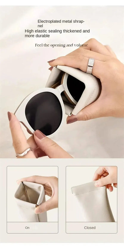 Glasses Bag, Female Sunglasses, Sunglasses Storage Box, Portable Cartridge, Myopia Eye Bag, Automatic Closing Protective Cover Beauty World Shop