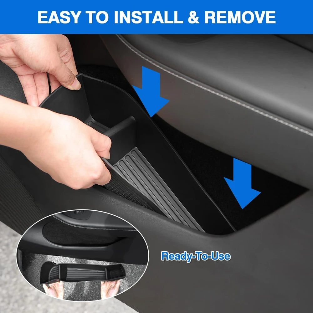 Door Side Storage Box Front Rear Door Handle Armrest Tray Organizer for Tesla Model 3 and Model Y Juniper 2025 Car Accessories Beauty World Shop