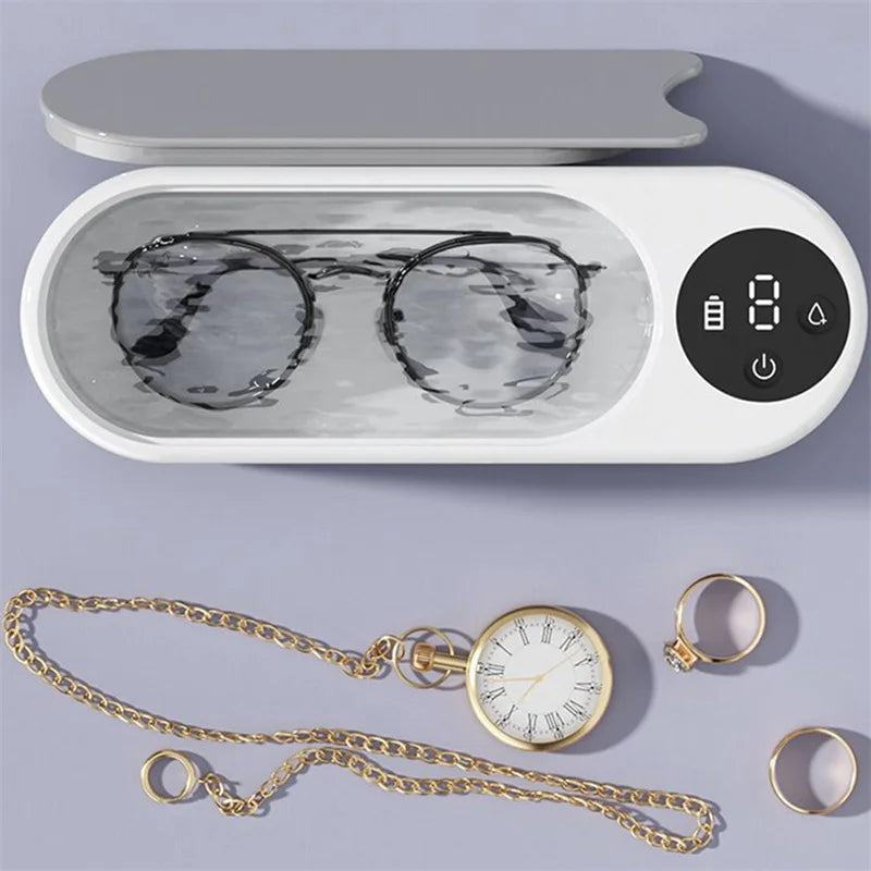 Portable Household Cleaning Machine, 450ml Clean Pod Ultrasonic Cleaner, Jewelry Cleaner Machine for Ring, Glasses, Makeup Brush Beauty World Shop