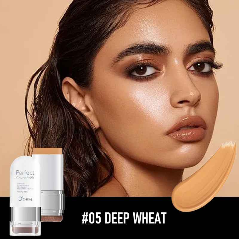 O'CHEAL Perfect Cover Stick Thin And Comfortable Concealer Foundation Cream Stick Instant Natural Waterproof Long-lasting Makeup Beauty World Shop