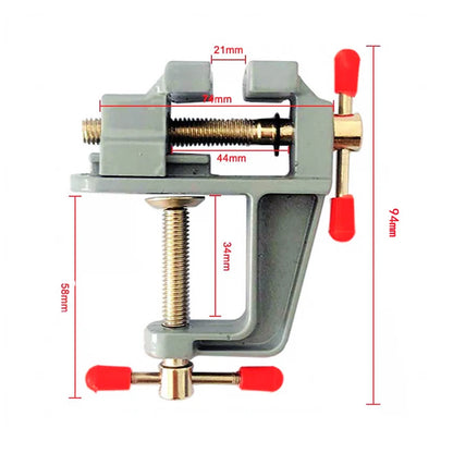 Small Jewelers Hobby  Clamp On Table Flat Pliers Tool Vice Bench Vise Muliti-Funcational 3.5&quot Aluminum Miniature Beauty World Shop