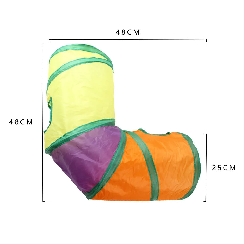 Cat Tunnel Pet Supplies Cat S T Pass Play Tunnel Foldable Cat Tunnel Cat Toy Breathable Drill Barrel for Indoor loud paper Beauty World Shop