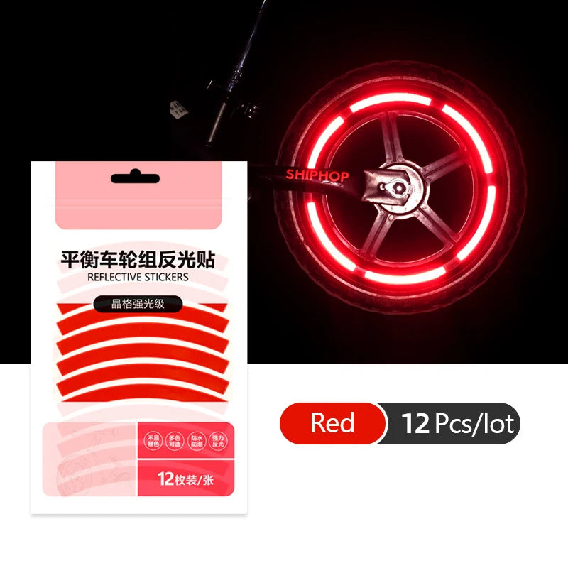 Reflective Tire Sticker Safety Sticker Color Kids Balance Bike Reflective Sticker Wheel Decal Bike Accessories Beauty World Shop