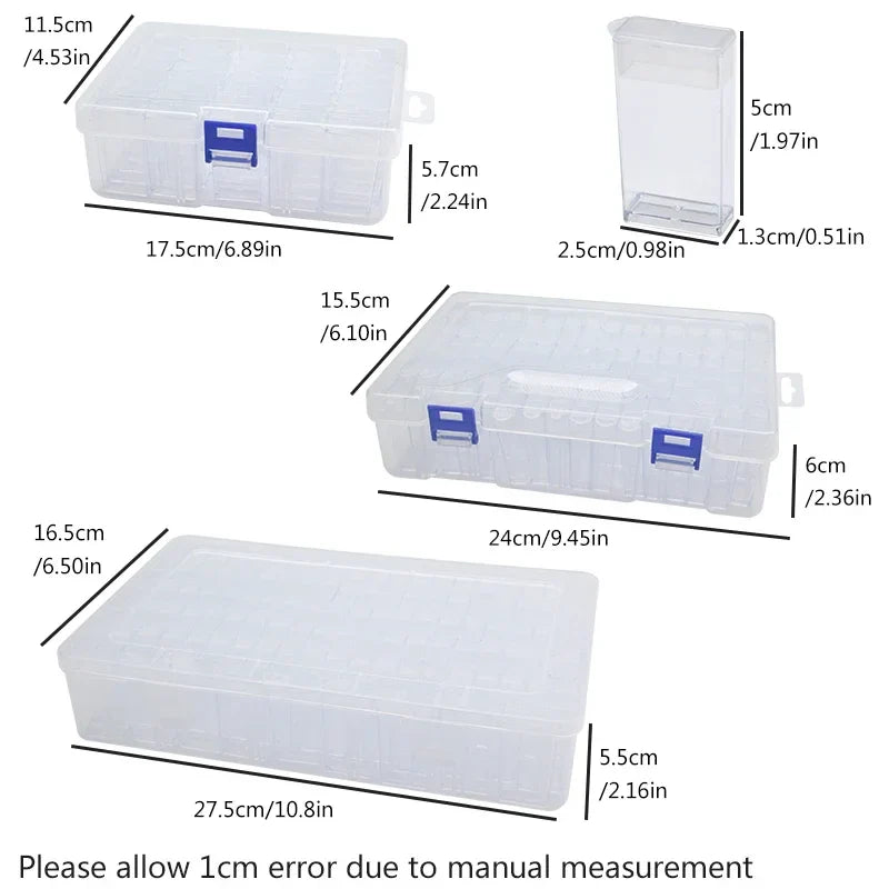 5 pcs Transparent Lockable Box Small Object Storage Box Fishing Gear Accessories Box Plastic Material Beauty Trend Shop