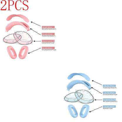 Headphones Ear Pads Scratch Resistant Hearing Aid Case Transparent TPU Three Piece Set for Airpods Max Case Accessories EJBHT07