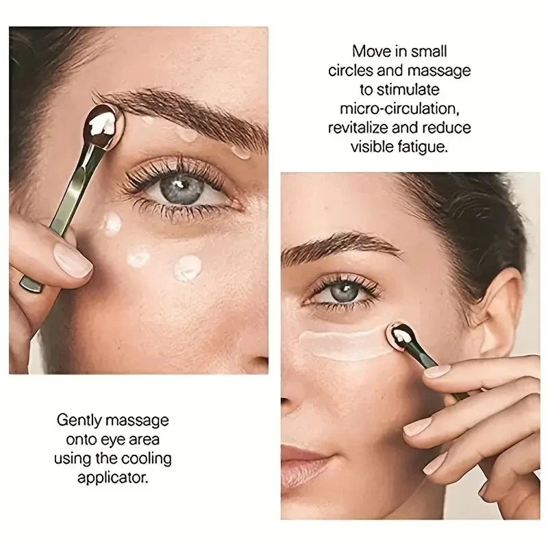 1pc Eye Roller Massage Stick Eye Cream Applicator Cosmetic Spatula Anti Wrinkle Facial Spoon Gold Alloy Face Thin Skin Care Tool Beauty Trend Shop