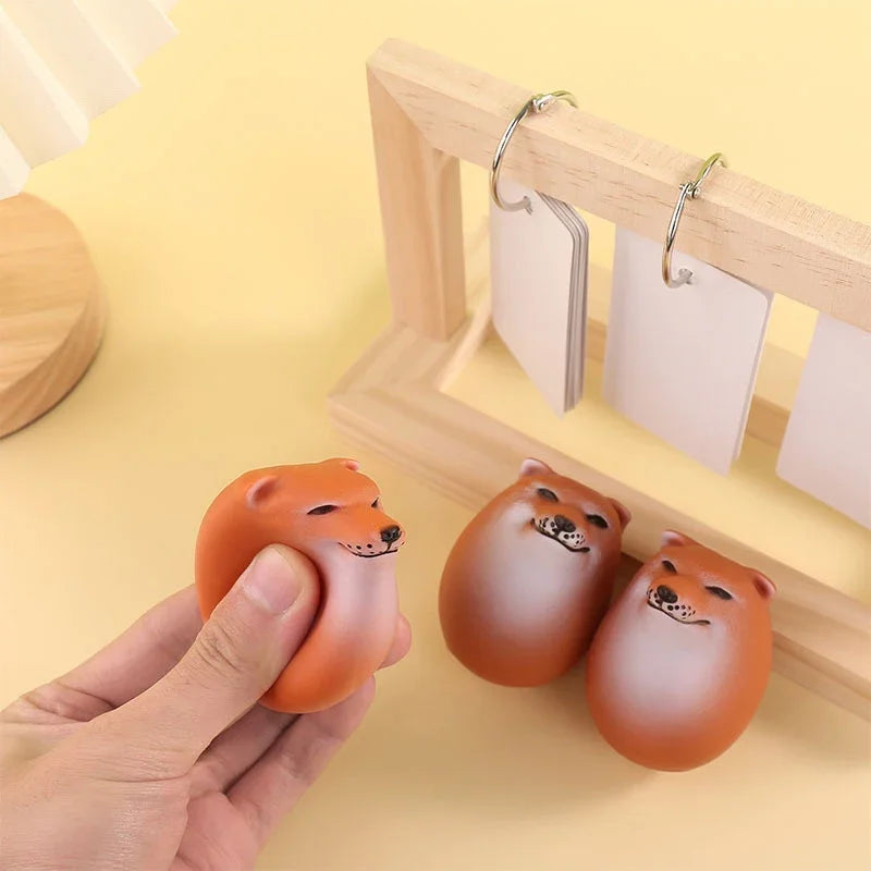 Creative Shiba Inu Realistic Egg Shape PVC Desk Decor Dog & Egg Union Decorations For Home Offices Fun Christmas Gifts Beauty World Shop