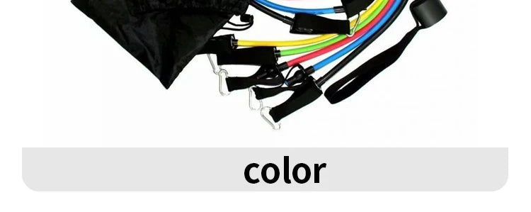 11pcs TPE Resistance Band Set Fitness Band Pull Rope Elastic Training Band With Door Anchor Handles Carry Bag Legs Ankle Straps Beauty World Shop