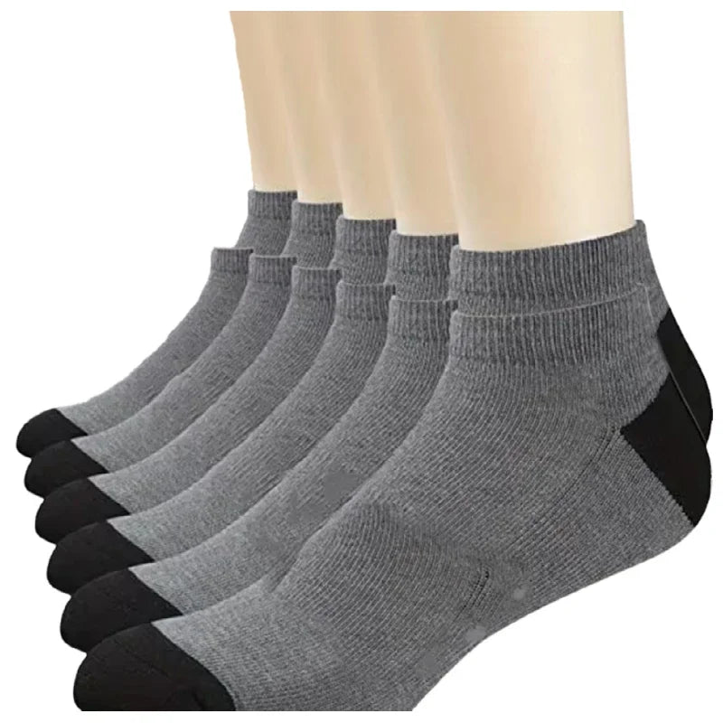 Men's Mid-Calf Cotton Socks 10/5/3 Pairs | Soft Breathable All-Season Crew Socks Solid Color for Daily Work, Sports &Casual Wear Beauty World Shop