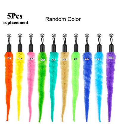 Replace Plush Cat Toy Accessories Worms Replacement Head Funny Cat Stick Pet Toys 5/10/6/11 Pcs Beauty World Shop