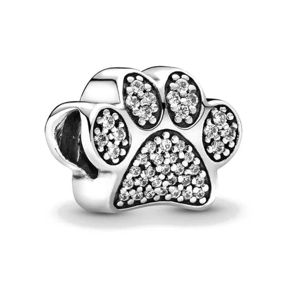 2025 New S925 Silver Spring Ball Bear Cross Pendant Suitable for Original Bracelets DIY Accessories Women's Charm Jewelry Gifts Beauty World Shop
