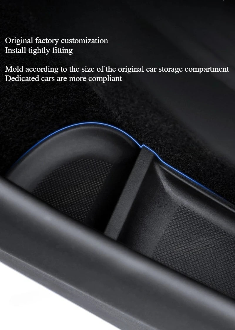 For Tesla Model Y Juniper 2025 Car Door Storage Pad 5PCS TPE Central Control Water Cup Holder Mat Organizer Tray Car Accessories Beauty World Shop