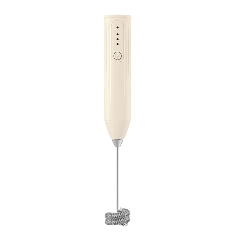 Automatic Stainless Steel Handheld Whisk Mini Portable Blender with 3 Speed Adjustable USB Rechargeable Milk Frother for Kitchen Beauty World Shop
