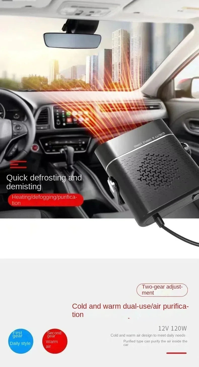 Car Heater Portable Car 24v Heater Windshield Automatic Defogging Defrost Fast Heater 12v Household Electric Heater 2026 New