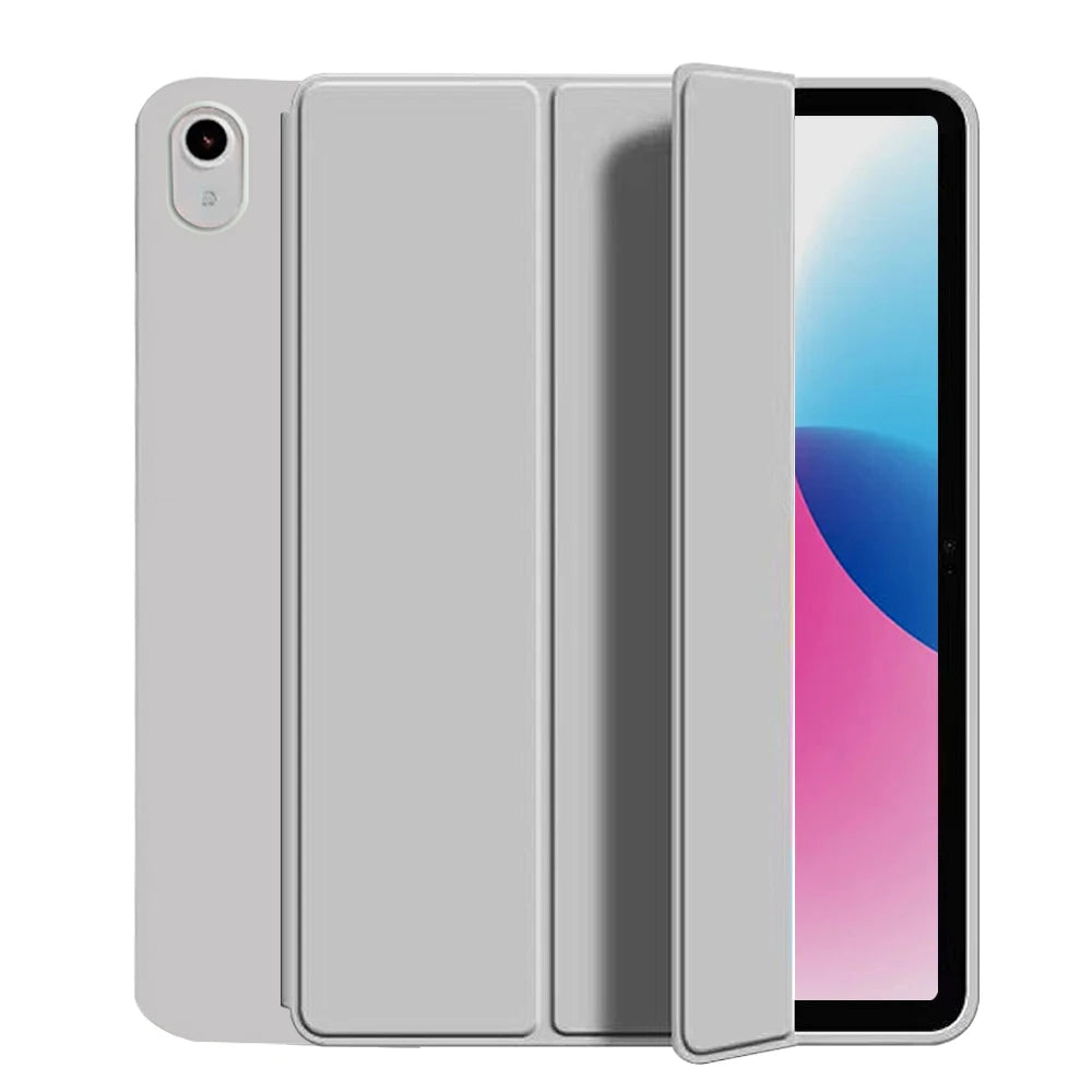 for iPad 5/6/7/8/9/10th gen Compatible with Air 4/5/6/7 Pro 11, three fold stand intelligent protective cover with soft TPU case Beauty World Shop