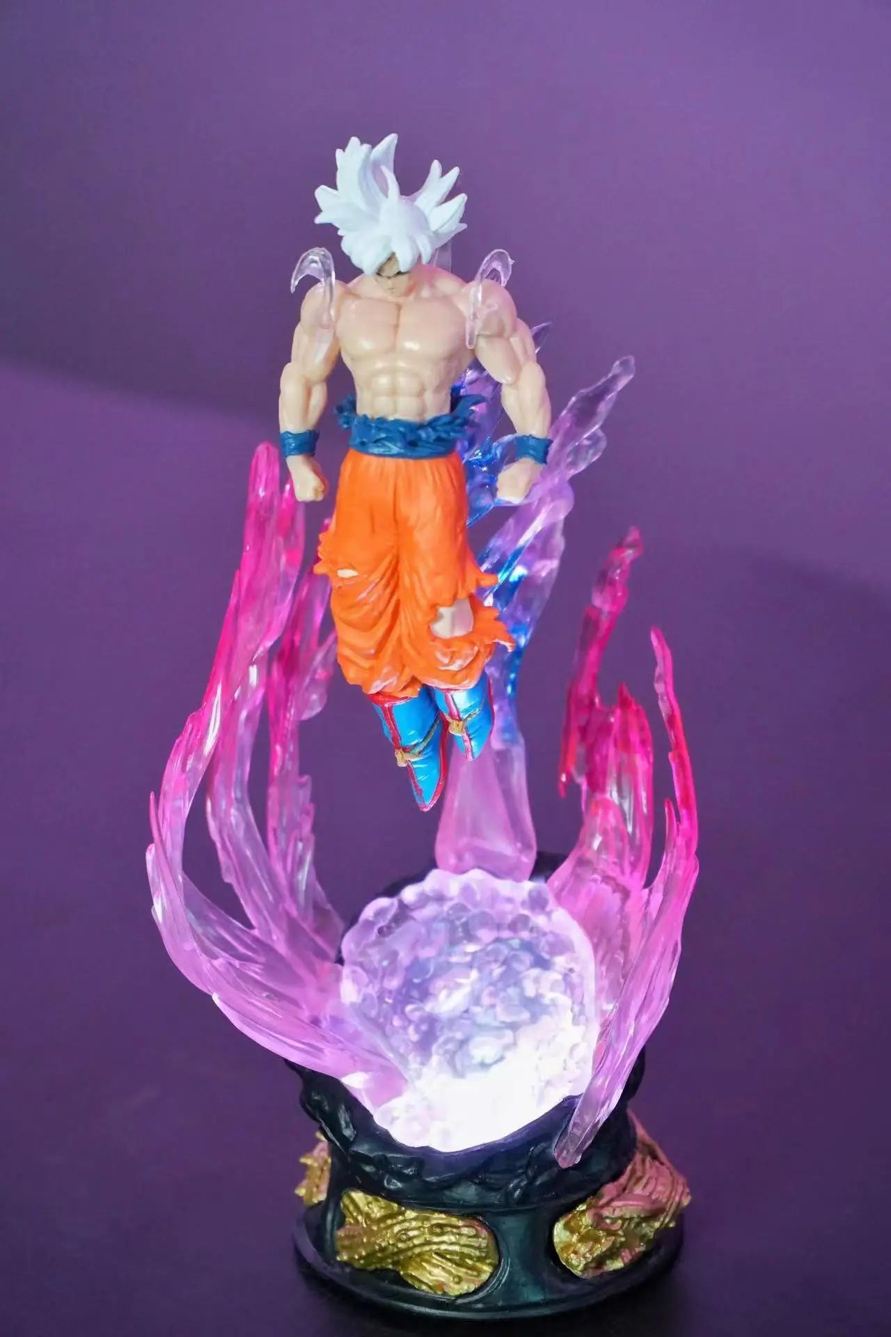 2pcs New Dragon Ball Son Goku 25cm Figure Ultra Instinct Super Saiyan Figurine Statue Pvc Statue Model Ornament Collection Gift Beauty World Shop