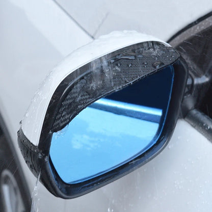 2Pcs Carbon Fiber Car Rearview Mirror Rain Shield Eyebrow Flexible Car Rearview Mirror Rain Shield Protector Eyebrow Rain Cover Beauty World Shop