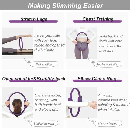 1Pcs Yoga Pilates Ring Non-slip Sports Resistance Ring Fitness Shaping Ring Pelvic Floor Muscle Training Fitness Yoga Equipment Beauty World Shop