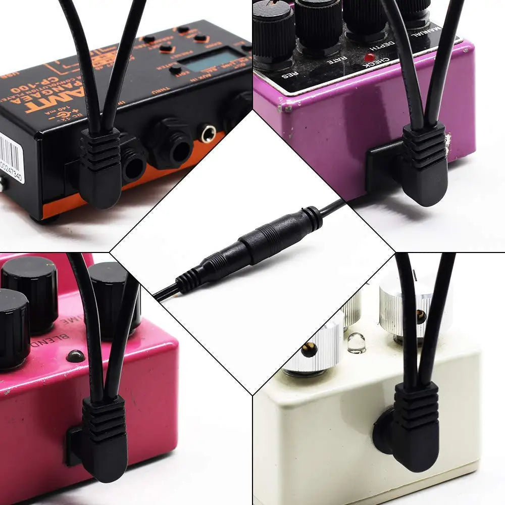 Miwayer Daisy Chain Cables 1 to 2-10 Ways Guitar Effect Pedal Power Supply Adapter 9V DC 1A Reinforced Noiseless Center Negative Beauty World Shop