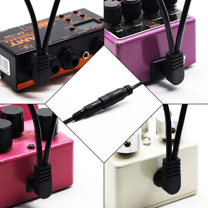 Miwayer Daisy Chain Cables 1 to 2-10 Ways Guitar Effect Pedal Power Supply Adapter 9V DC 1A Reinforced Noiseless Center Negative Beauty World Shop