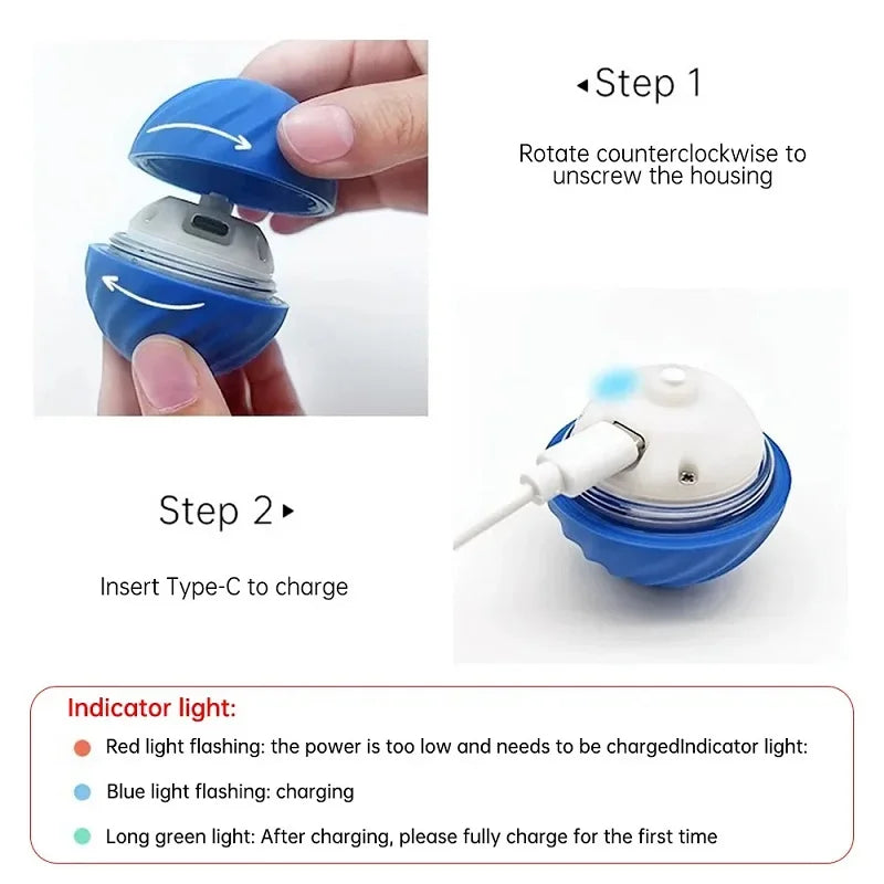 Dog Toy Ball Automatic Moving Bouncing Rolling Ball USB Smart puppy Interactive Dog Chew Toy Ball Beauty World Shop