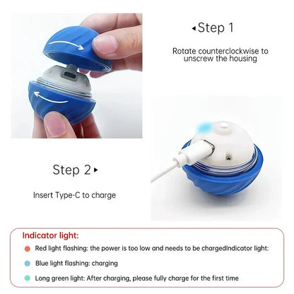 Dog Toy Ball Automatic Moving Bouncing Rolling Ball USB Smart puppy Interactive Dog Chew Toy Ball Beauty World Shop