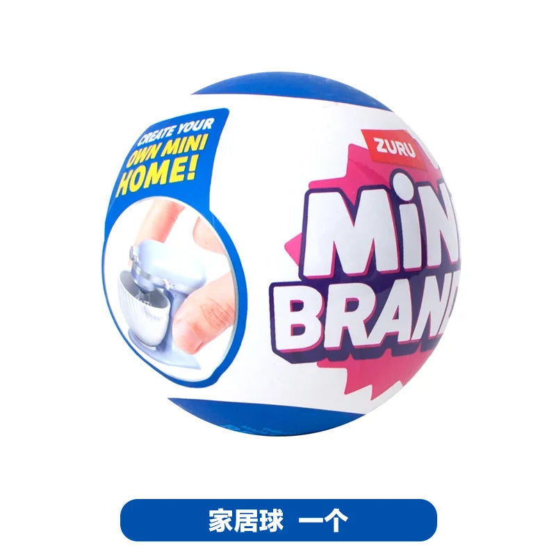 5 Surprise Ball Mini Brands Supermarket Shopping Scene Miniature Gashpon Capsule Toy Figurines Collection Kids Birthday Gifts Beauty World Shop