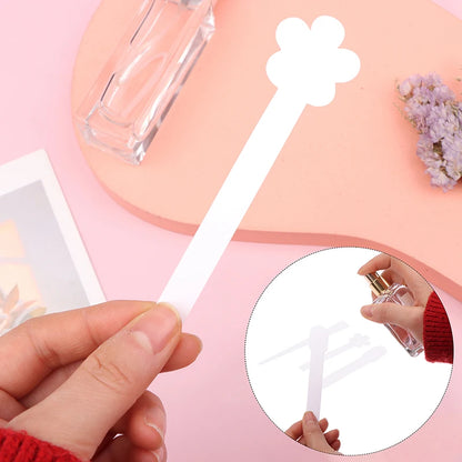 100pcs/lot Round Head Testing Aromatherapy Fragrance Perfume Essential Oils Test Tester Paper Strips Flower Shape Beauty World Shop