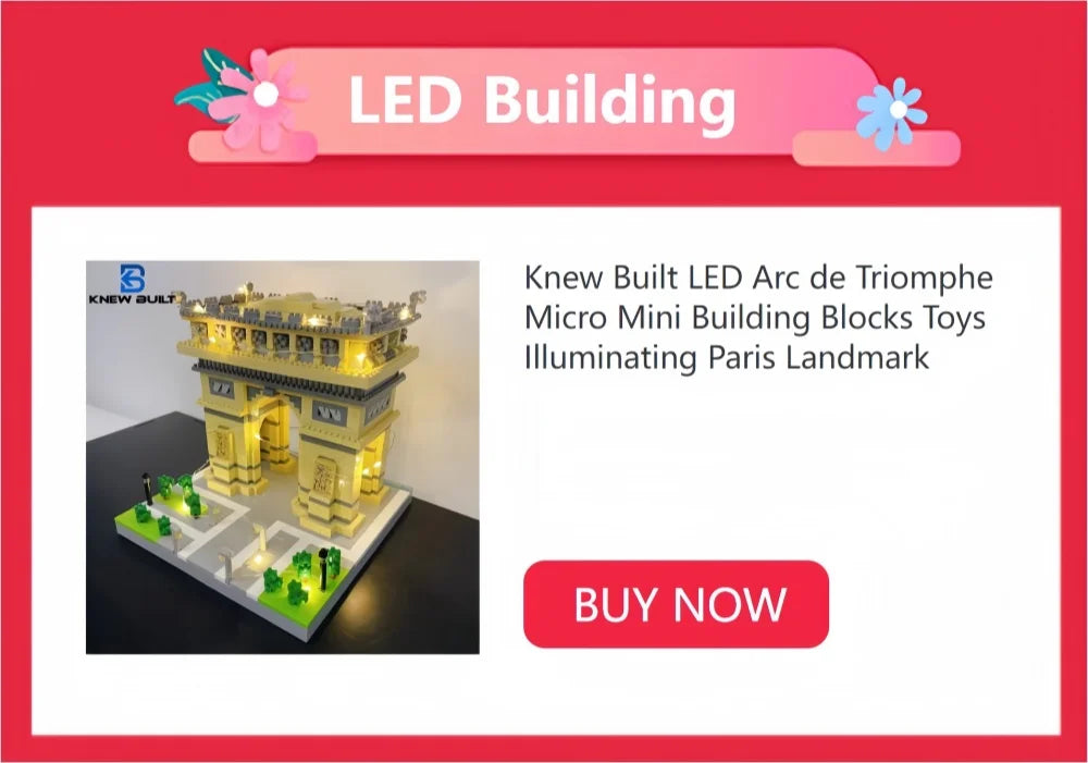 Knew Built Louvre Micro Mini Building Blocks for Adult, Architecture Toys Set, Construction, Arc Triomphe Eiffel Assembly Bricks Beauty World Shop