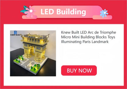 Knew Built Louvre Micro Mini Building Blocks for Adult, Architecture Toys Set, Construction, Arc Triomphe Eiffel Assembly Bricks Beauty World Shop
