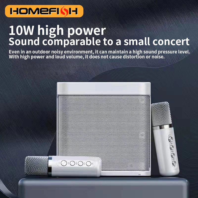 YS203 Portable Bluetooth Speaker, dual-microphone wireless Karaoke all-in-one machine, outdoor family party Bluetooth speaker