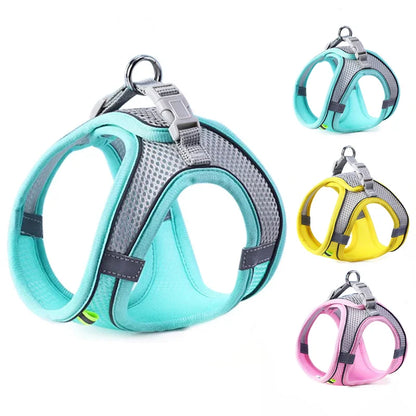 Cat Dog Harness Vest Chest Rope Set Reflective Breathable Adjustable Pet Harness for Small Medium Dogs Outdoor Walking Beauty World Shop