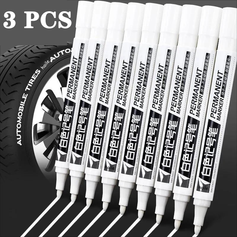 White Marker Pens set Oily Waterproof White Gel Pen DIY Graffiti Sketching Marker Stationery Writing School Supplies brush Beauty World Shop