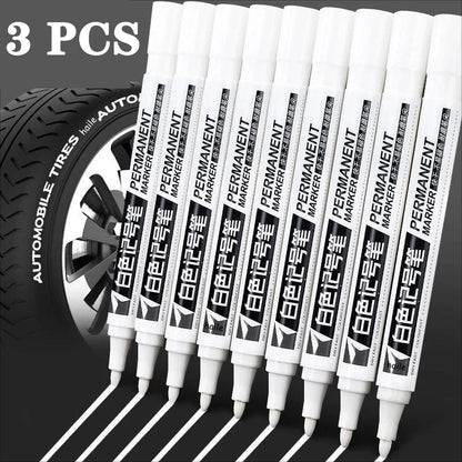 White Marker Pens set Oily Waterproof White Gel Pen DIY Graffiti Sketching Marker Stationery Writing School Supplies brush Beauty World Shop