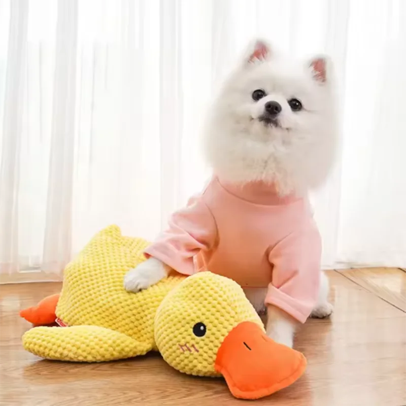 Cute dog Toy Stomping Duck Bite Resistant Grinding Teeth Cleaning Large Dog Interactive Entertainment Puppy Boredom Plush Toy Beauty World Shop
