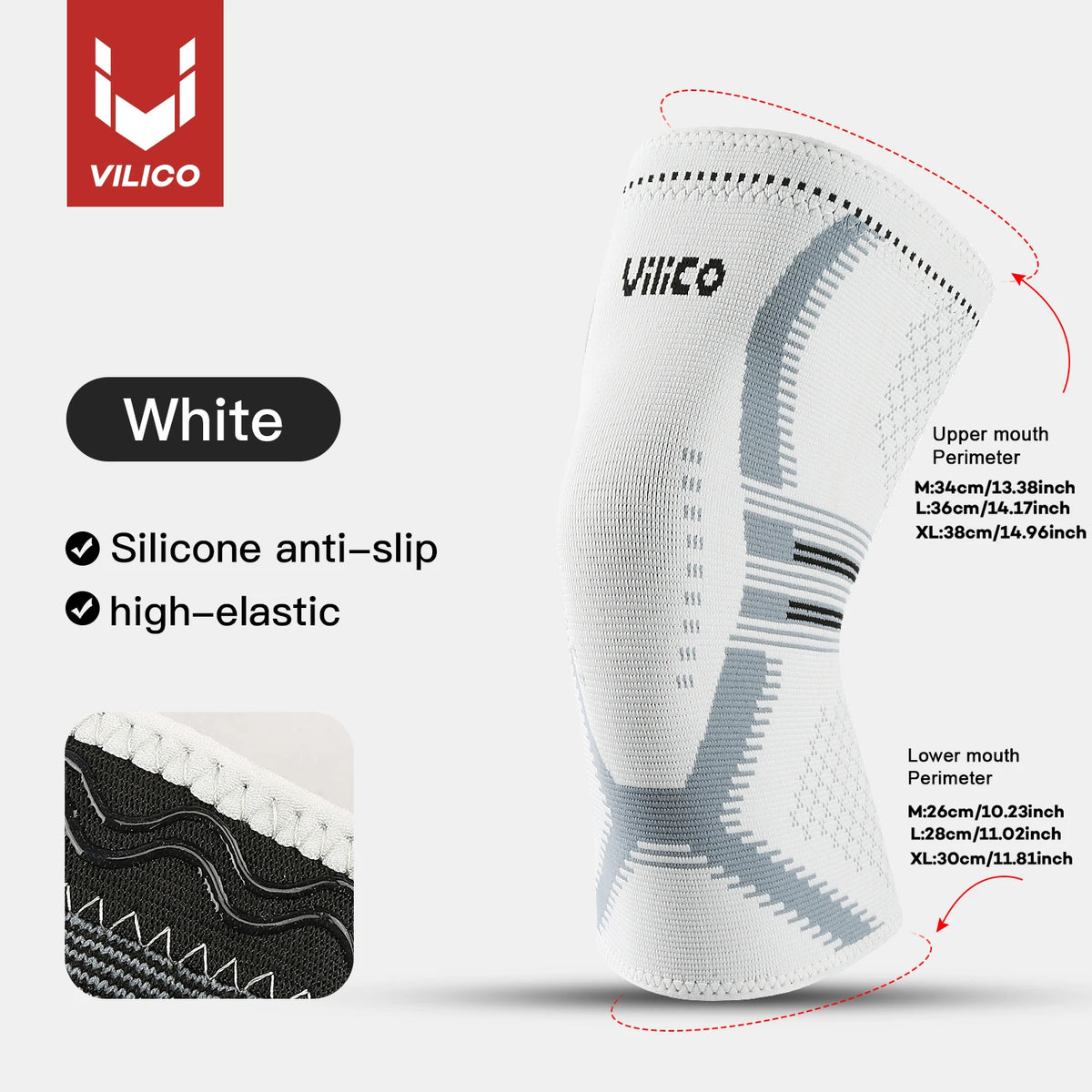 1 Pcs Compression Knee Support Sleeve Elastic Breathable Knee Pads Brace Springs Gym Sports Protector Basketball Volleyball Run Beauty World Shop