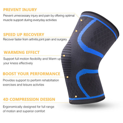 1pc Knee Brace Knee Sleeve Support For Men And Women Knee Pads For Running, Hiking Meniscus Tear Arthritis Joint Pain Relief Beauty World Shop