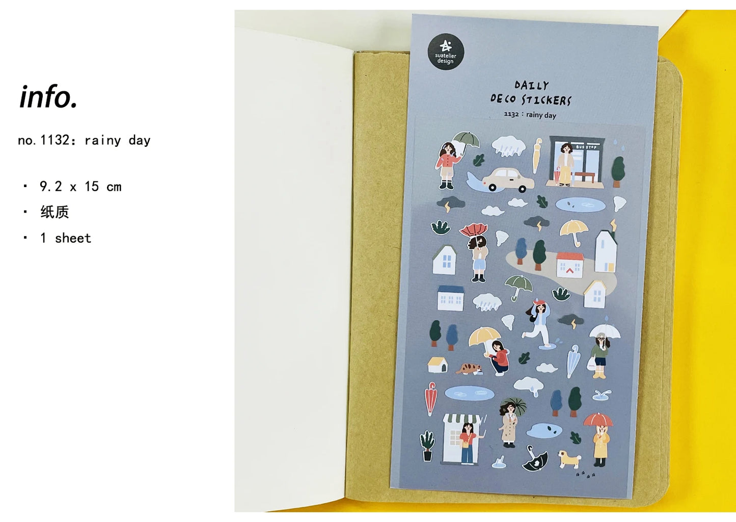 Korean Import Suatelier Travel Home Life Study Friend Stickers Scrapbooking Diy Journaling Diary Stationery Sticker School Gift Beauty World Shop