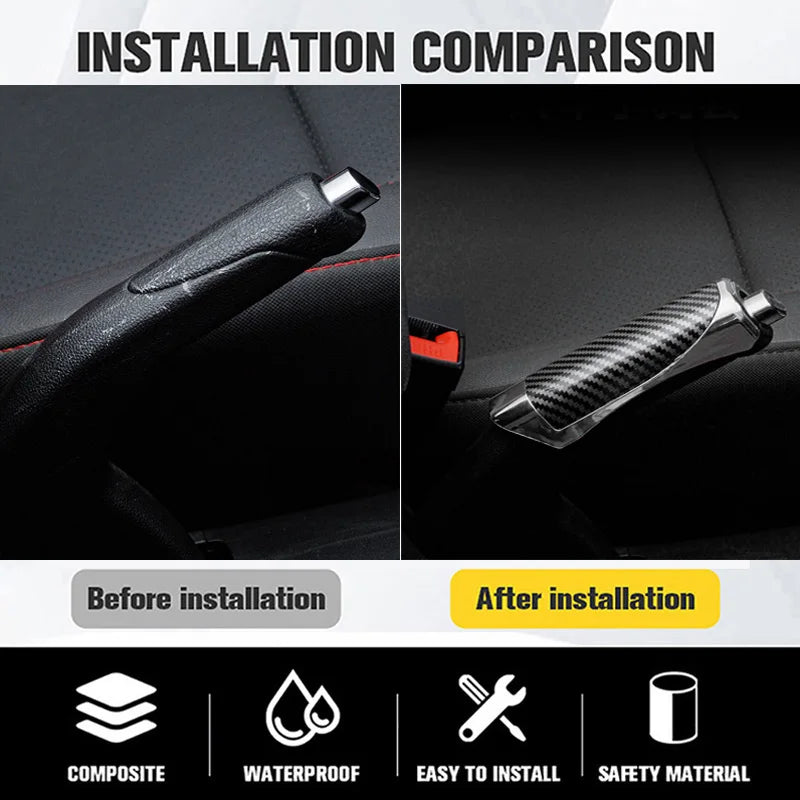 Universal Auto Car ABS HandBrake Cover Handle Protector Hand Brake Sleeve Protection Cover Car Modificate Accessories Case Beauty World Shop