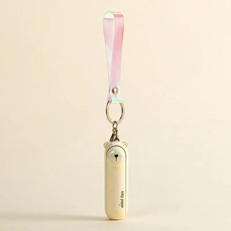 Cute Mini Fan Kipas Portable Hand Fold Bedside Office USB Charge Battery Table Desk Cooling Beauty World Shop