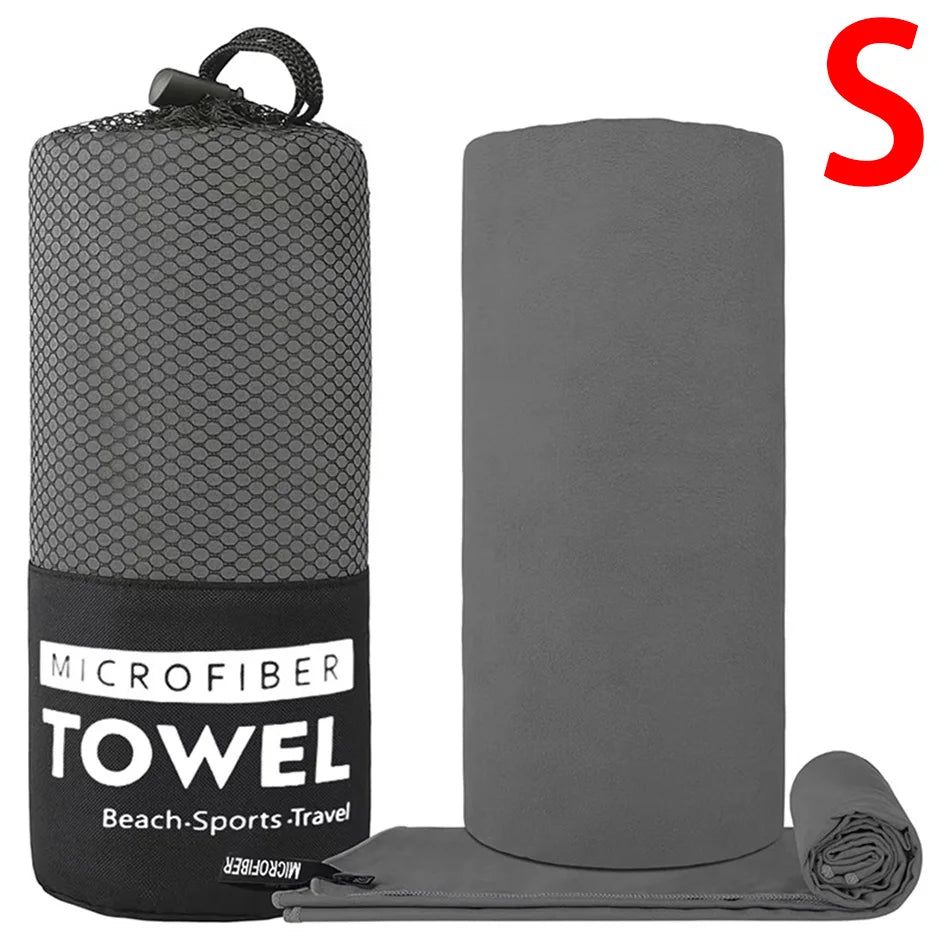 S/M/L Microfiber Towel Sports Quick-Drying Super Absorbent Camping Towel Super Soft Lightweight Gym Swimming Yoga Beach Towel Beauty World Shop
